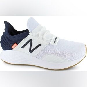New Balance White and Navy Athletic Shoes
